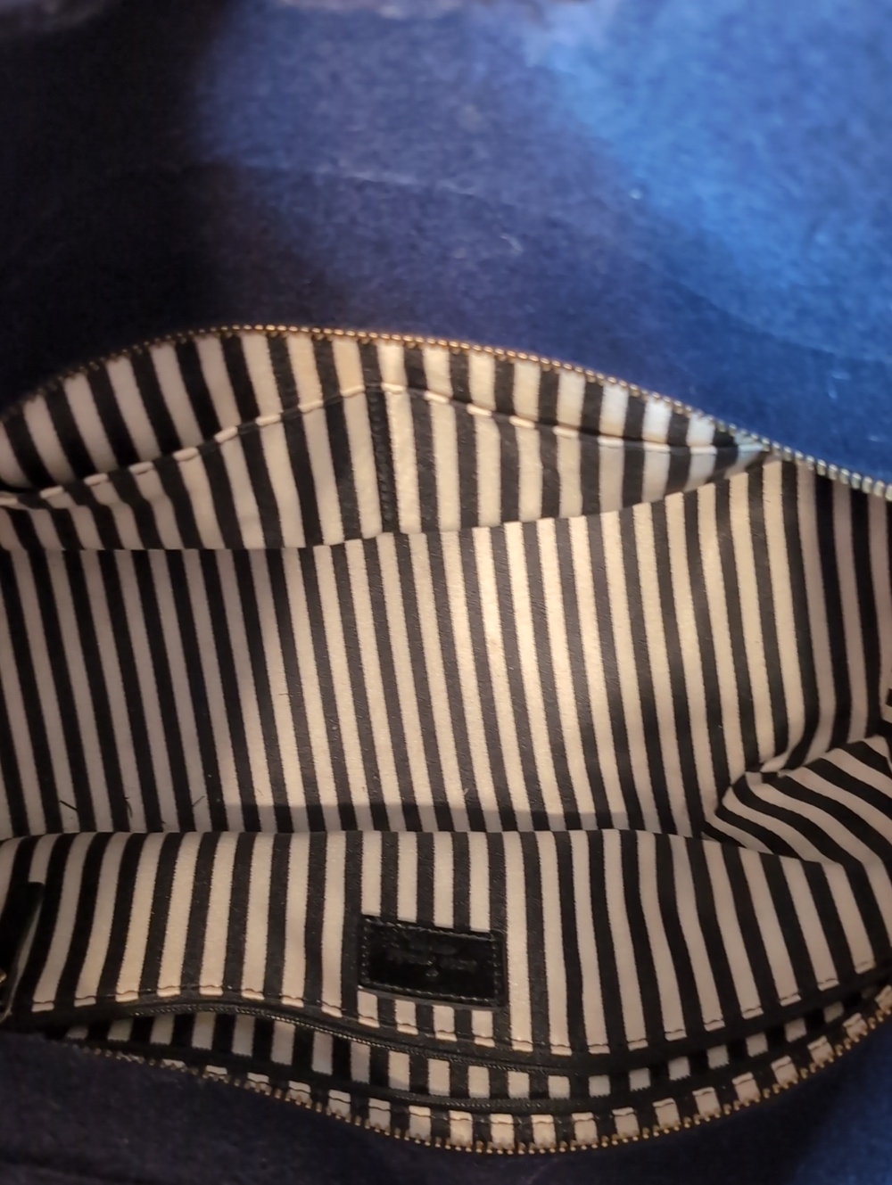 Kate Spade Wool Felt Navy Bow Tote - Picture 4 of 4